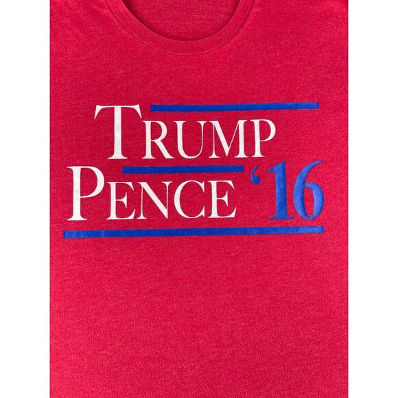 Trump Pence 2016 Shirt Mens XL Red Donald Mike Republican Politics Short Sleeve - Picture 2 of 10